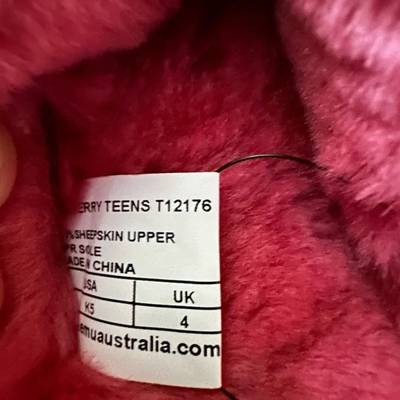 Emu Australia Pink Sheep Fur Slippers - Picture 4 of 8